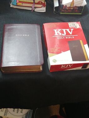 KJV Holy Bible Large Print Compact - Burgundy Cover